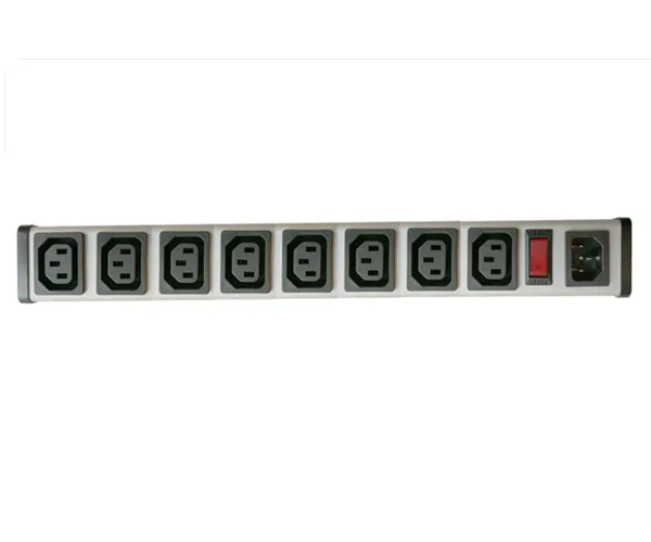 IEC 60320 C13 C14 PDU POWER STRIP for computer, Smart 8 Socket Power Strip Bar For Network Cabinet , Multiple Electrical Outlets