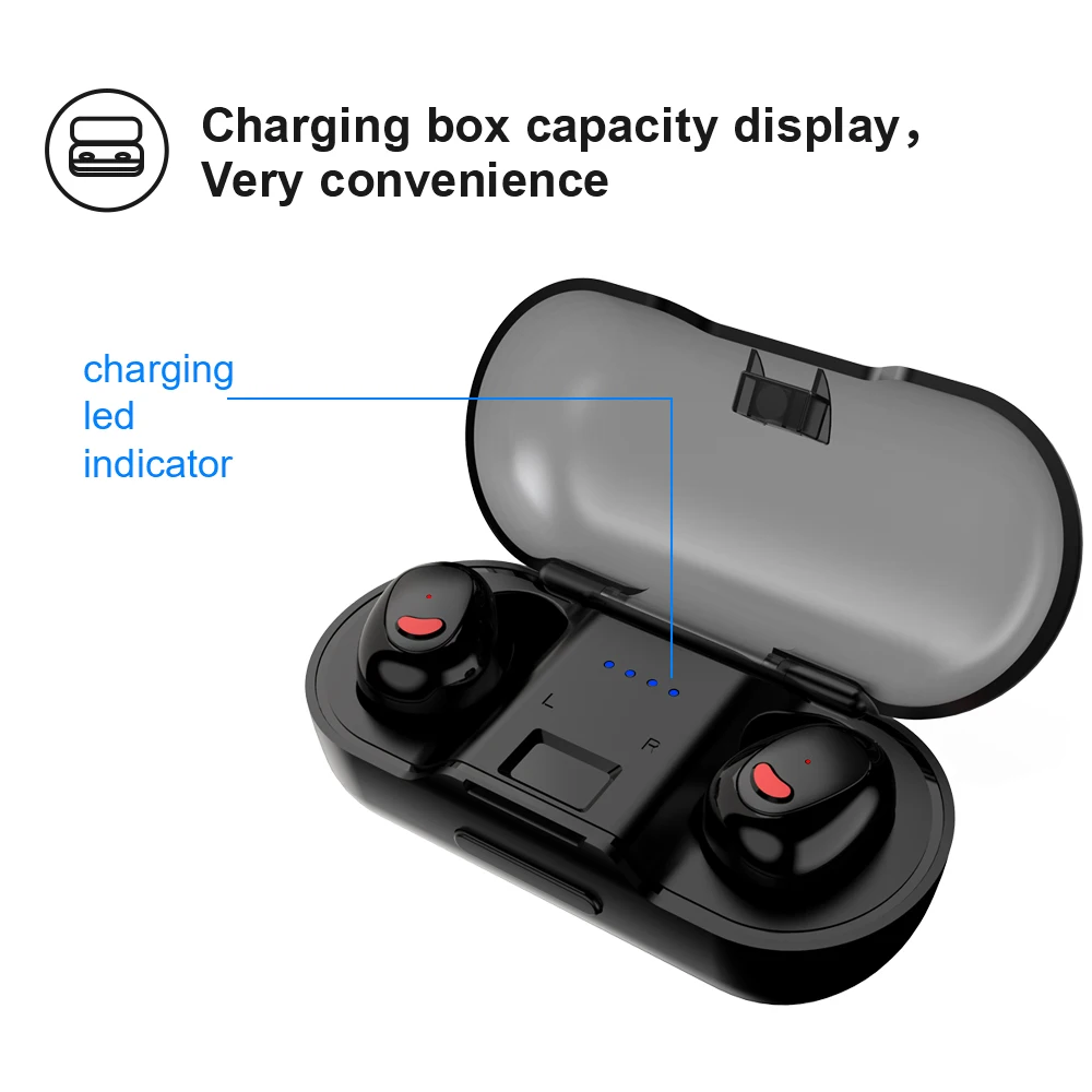 New Bee NB-T01 Wireless V5.0 TWS Earphone with Charging Case - ANKUX.COM
