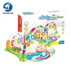 Fitness frame mat baby education folding carpet play mat with music