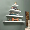 E1 MDF Home Decorative pvc white wall vintage remove Floating shelf