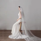 3M Plain Cathedral Wedding Veil with Comb two Layer Tulle Bridal Veil Wedding Accessories net veil V615