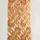Gold decoration hotel background wall paper 3d diamond pattern design living room and dining room wallpaper