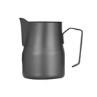 Wholesale 350ml milk frothing pitcher stainless steel coffee jug matte black milk pitcher jug sharp spout milk pitcher
