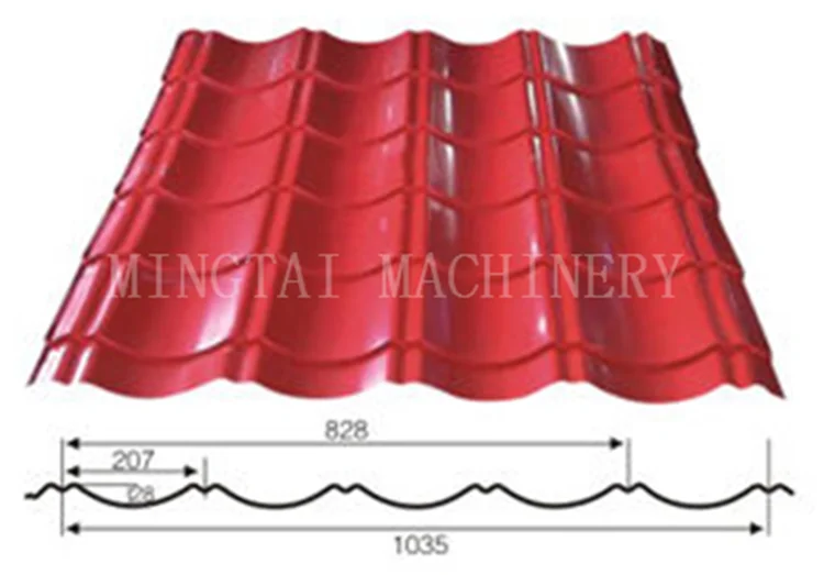 የጣሪያ ንጣፎች ጥቅል የቆርቆሮ ማሽን