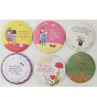 Wholesale Hot Sale Metal Tin Mirror,Portable Cute Girl Makeup Mirror,Single Small Mirror