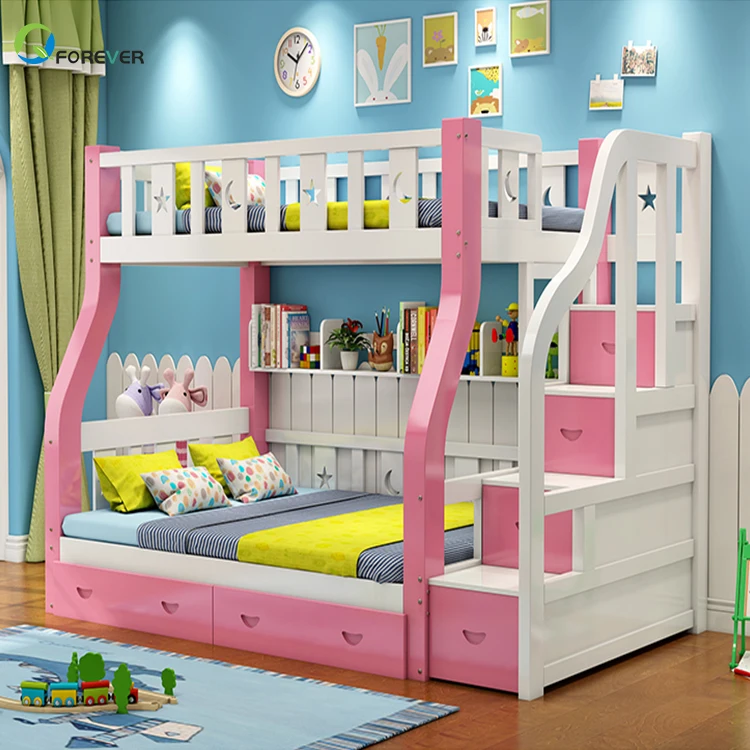 solid wood white bunk beds