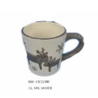 Ceramic Christmas elk coffee cup for wholesale