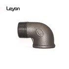Female Black Malleable Iron Pipe Fitting Elbows Black Malleable Iron Pipe Fittings Black Print Street Elbow Equal Male Female 92 M/f Elbow
