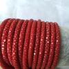 2015 New Arrival 100% Water proof Real Red Black Stingray Skin Round leather cord 7mm