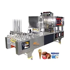 high safety level rotary type ice cream cup tub cone filling and sealing machine