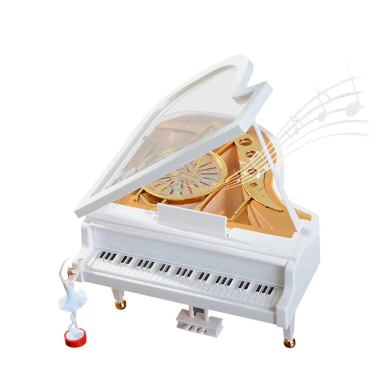 أرجوحة صغيرة راقصة الباليه البيانو خمر صندوق تشغيل الموسيقى هدايا للأطفال عيد الميلاد مجردة الحرف الكلاسيكية أدورنوس دي نافيداد الفقرة ميسا