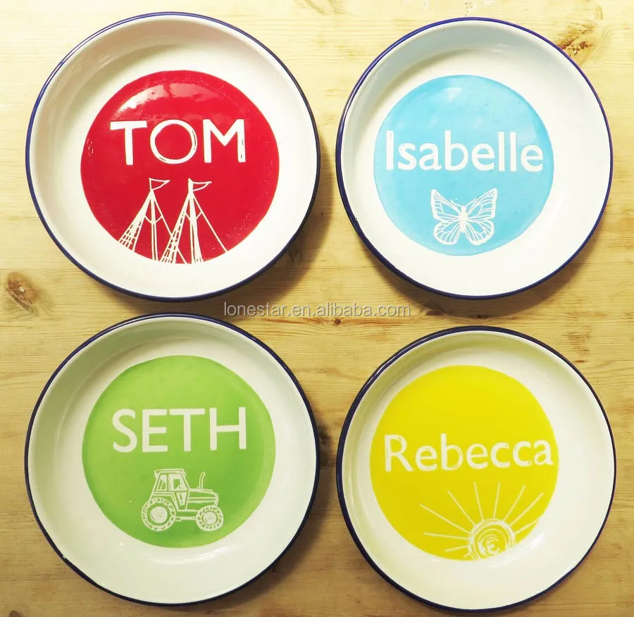 top quality personalized enamel camping plate