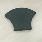 Irregular fan shaped driveway rubber tiles outdoor use rubber paving stone