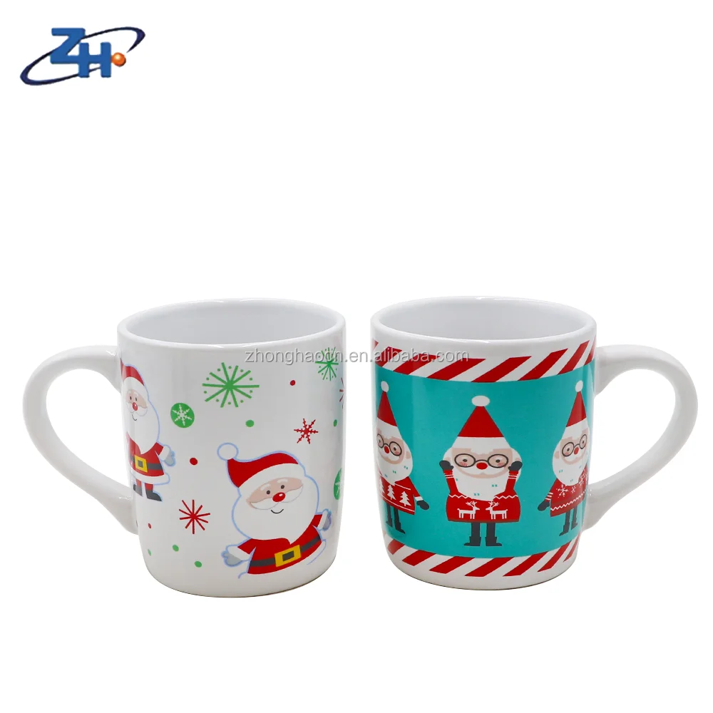 christmas theme sublimation custom decal ceramic coffee mug