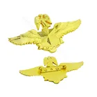 Longzhiyu 12years Manufacture Customized Metal Enamel Badge Pilot Wing Pin Butterfly Buckle Safety Pin Commemorative Pin