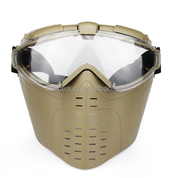 Taktik Açık cs savaş oyunu Anti-sis Havalandırmalı Avcılık Paintball Airsoft Gözlük Tam Yüz Elektrikli Fan Gaz Maskesi Gözlüğü