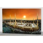 Islamic wall art painting optical fiber canvas decorations for home
