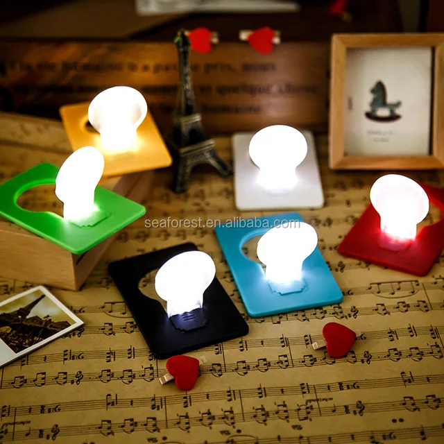 promotional holiday gift pocket bulb shape led card light
