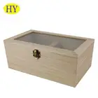 Wood lacquer jewelry box packaging jewelry gift box with clear lid