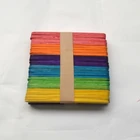 Color Stick 6 Color Mixed Wholesale Wooden Color Fancy Craft Ice Cream Stick