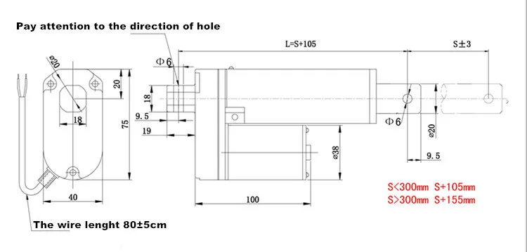 Electrical Linear Actuator 350mm Stroke - Buy 24v Linear Actuator