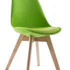 wholesale gray plastic chairs with wooden legs for sale