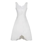Solid Color Dress White Cocktail Fashion Women Formal Dress Luxury White Fancy Cocktail Dress