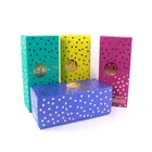 Colorful printed gold foil cardboard packaging gift box with lid