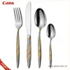 cutlery set stainless steel/melamine tableware new design/gold plated dinnerware set