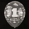 Shiny Latex Transparent Baby First Birthday Decoration Helium Balloon
