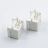 cat3 dual port factory direct supply white color 10p10c 8p8c rj45 connector with edge