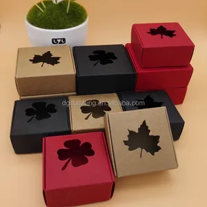 christmas paper gift box with empty window for candy gift