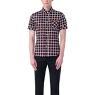 new fashion plaid chemise homme 100% cotton plus size shirts for men