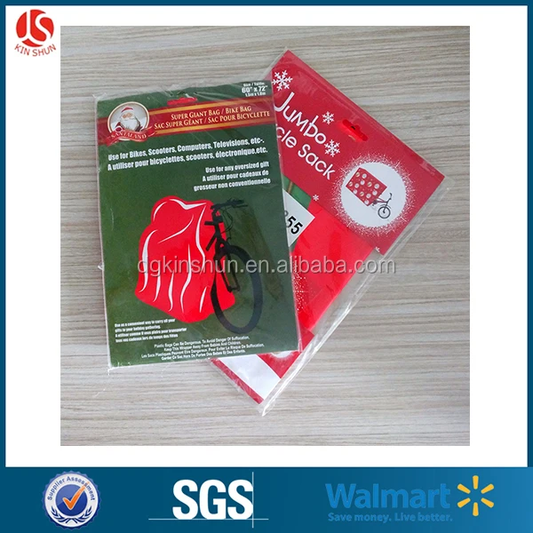 the newest giant christmas gift treat sacks plastic bike/bicycle