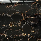 Black Marble Look Polished Porcelain Tiles 600x600
