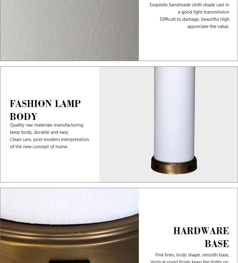 Best selling american style acrylic lampshade antique table lamp