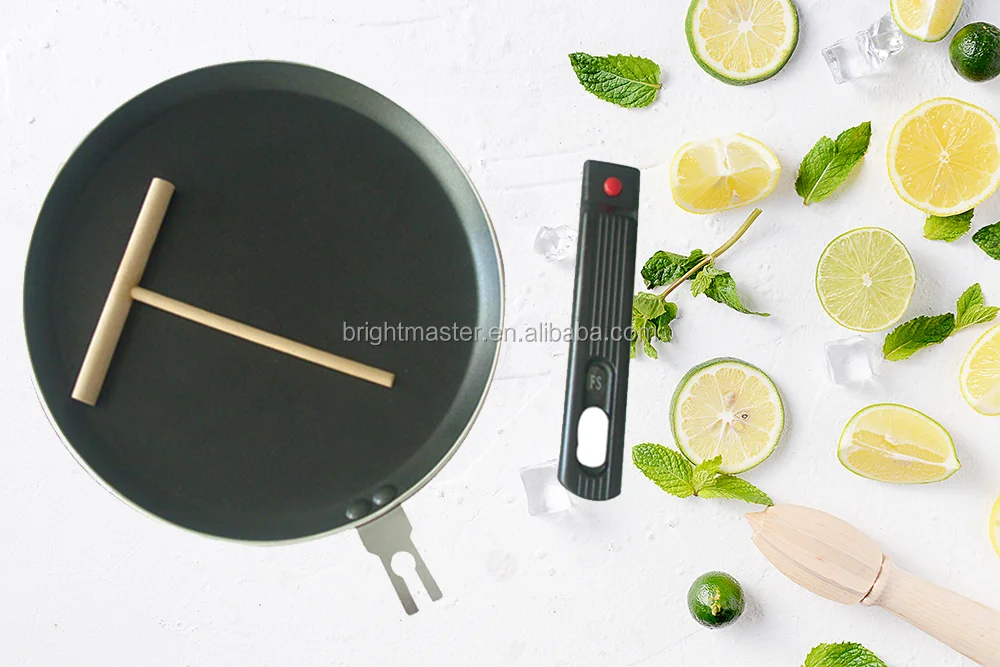 aluminum ceramic non stick coating crepe pan with removable