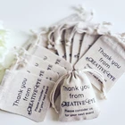 hand painted lingerie muslin flour storage drawstring canvas cotton flour bag