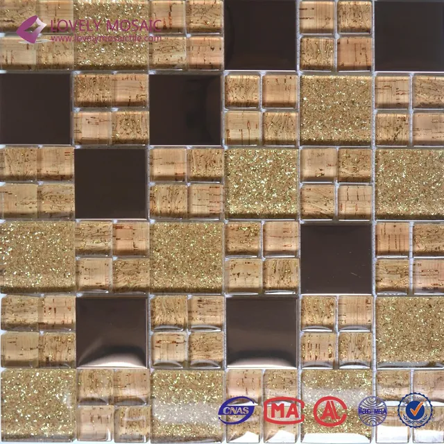Laminated Crystal Glass Bathroom Decorative Mosaic Kitchen Wall Tiles