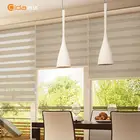 Customized pleated zebra blinds with remote control for home deco