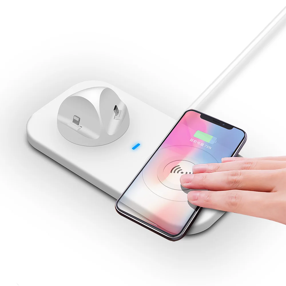 new trending products 2019 for Regent online selling 2 in 1 charging station Wireless Charger for mobile phones