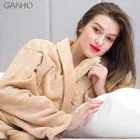 Private label 100% Turkish cotton plain coral fleece 5 star hotel bathrobe for women
