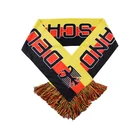 Customized hot sale polyester satin acrylic football fan scarf