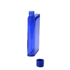 BPA free plastic flat notebook water bottle A4 A5 A6 easy to carry Sports bottle