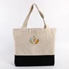 12oz custom logo promotional tote shopping canvas organic cotton bag