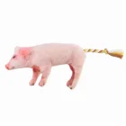 Cheap pet products soft plush pig shape with rope pet toys