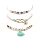 New fashion simple glass bead handmade boho bracelet for women