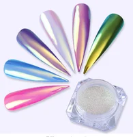 MIRROR MERMAID POWDER For Nails Rainbow