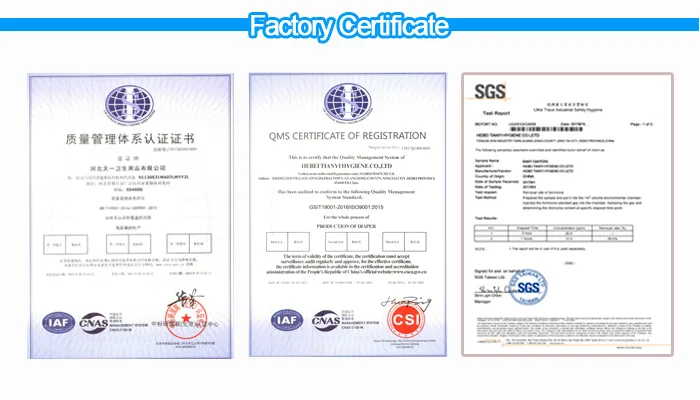 Baby diaper Certificate