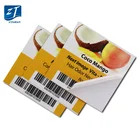 China Manufacturer Custom Self Adhesive Colorful Fruit Sticker Private Label Waterproof Barcode